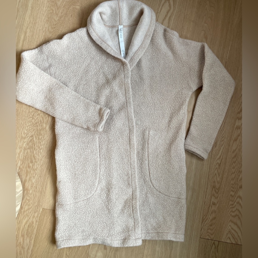 Lululemon Sincerely Cream Sherpa Wrap